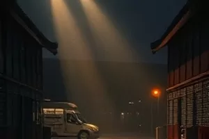 《凌晨四点的便利店》冷柜灯下的货架一角